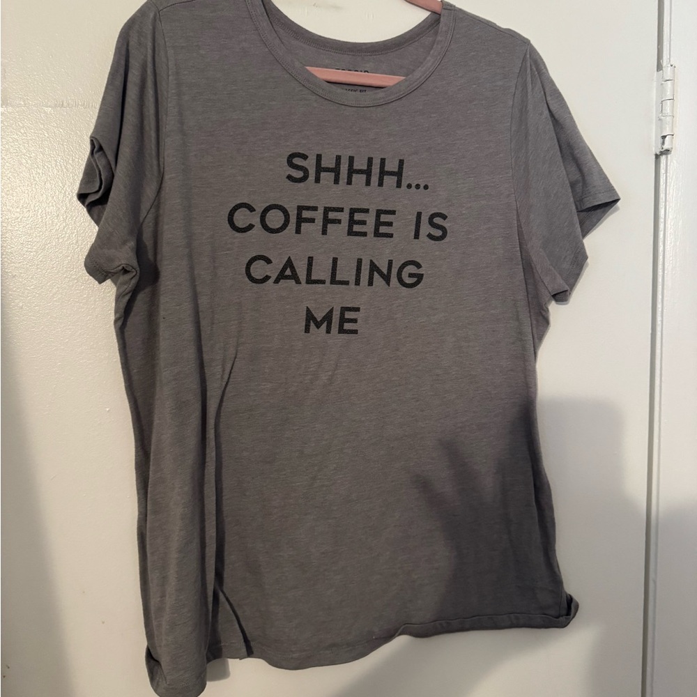 Torrid Gray Short Sleeve Tee - Coffee Graphic